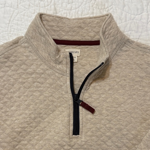 Crewcuts Beige Quilted Half-Zip Pullover - Picture 3 of 3